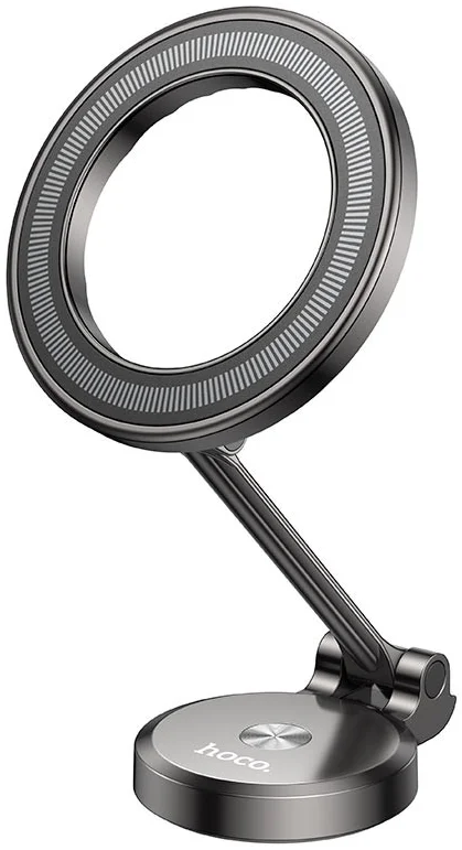 Hoco Dashboard Autohouder Telefoon met MagSafe Ring Aluminium Grijs afbeelding 2