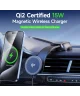 Duzzona Qi2 MagSafe Dashboard Telefoonhouder Auto met Opladen 15W Zwart