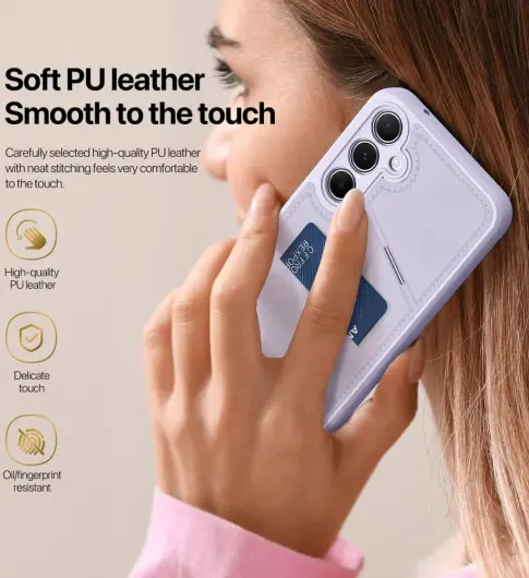 Dux Ducis Rafi II Samsung Galaxy A35 Hoesje Pasjes Houder met Flip Paars afbeelding 15