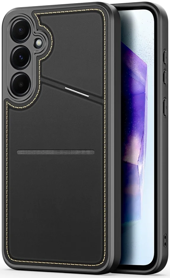 Dux Ducis Rafi II Samsung Galaxy A55 Hoesje Pasjes Houder met Flip Zwart afbeelding 1