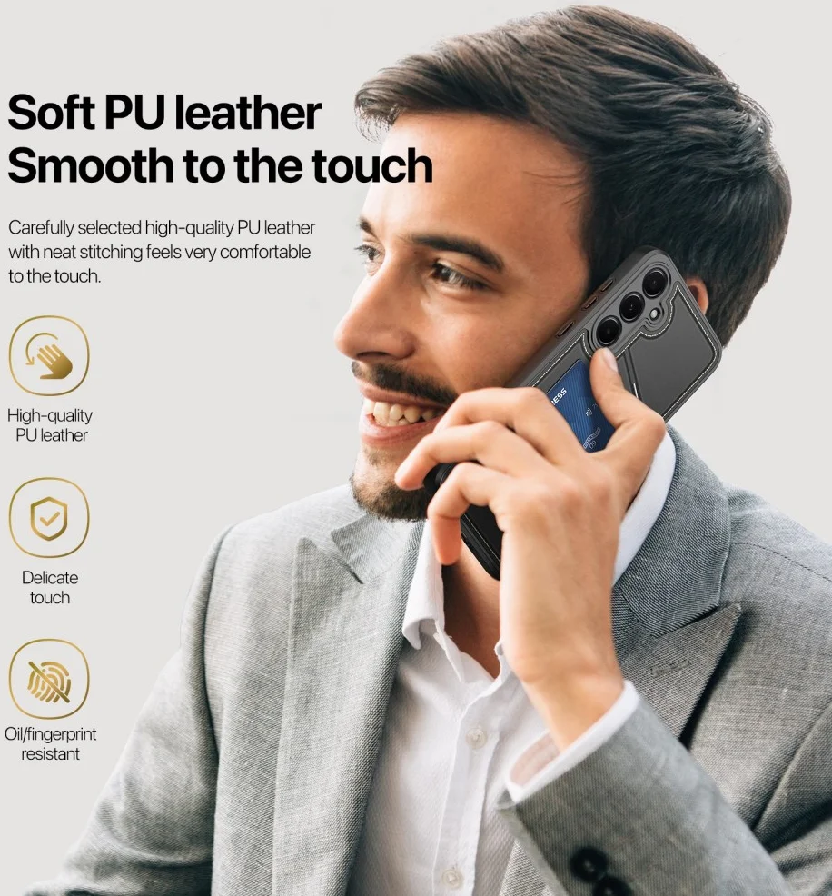 Dux Ducis Rafi II Samsung Galaxy A55 Hoesje Pasjes Houder met Flip Zwart afbeelding 6