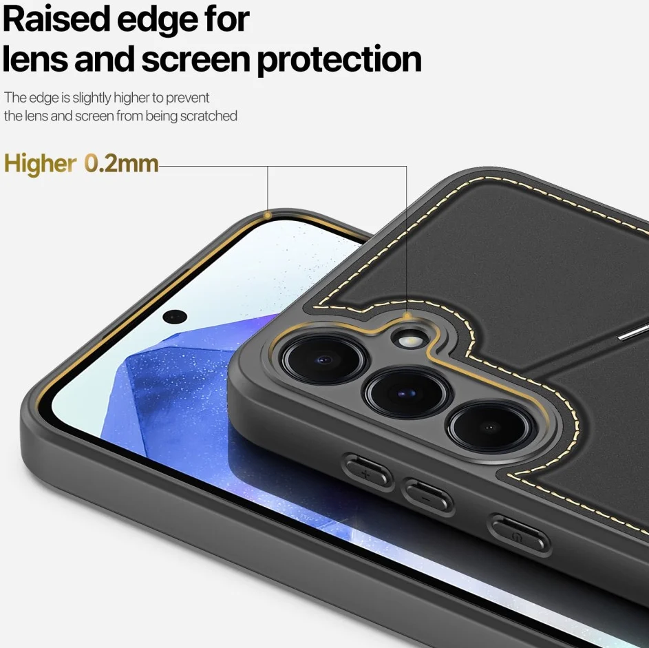 Dux Ducis Rafi II Samsung Galaxy A55 Hoesje Pasjes Houder met Flip Zwart afbeelding 7