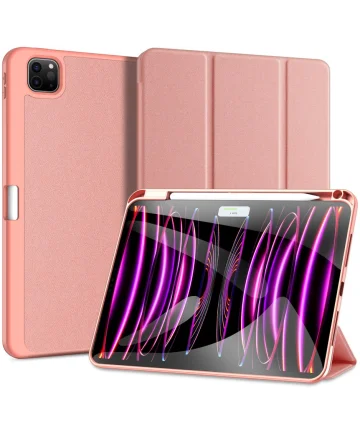 Dux Ducis Domo Apple iPad Pro 11 (2024) Hoes Tri-Fold Book Case Roze Hoesjes