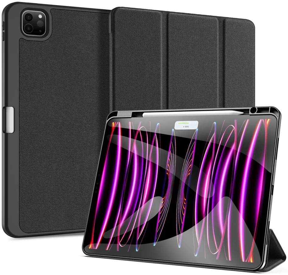 Dux Ducis Domo Apple iPad Pro 13 (2024) Hoes Tri-Fold Book Case Zwart afbeelding 1