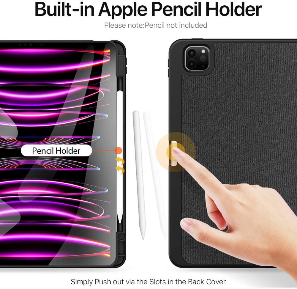 Dux Ducis Domo Apple iPad Pro 13 (2024) Hoes Tri-Fold Book Case Zwart afbeelding 6