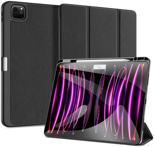 Dux Ducis Domo Apple iPad Pro 13 (2024) Hoes Tri-Fold Book Case Zwart afbeelding 1