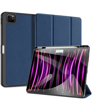 Dux Ducis Domo Apple iPad Pro 13 (2024) Hoes Tri-Fold Book Case Blauw Hoesjes