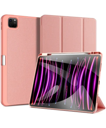 Dux Ducis Domo Apple iPad Pro 13 (2024) Hoes Tri-Fold Book Case Roze Hoesjes