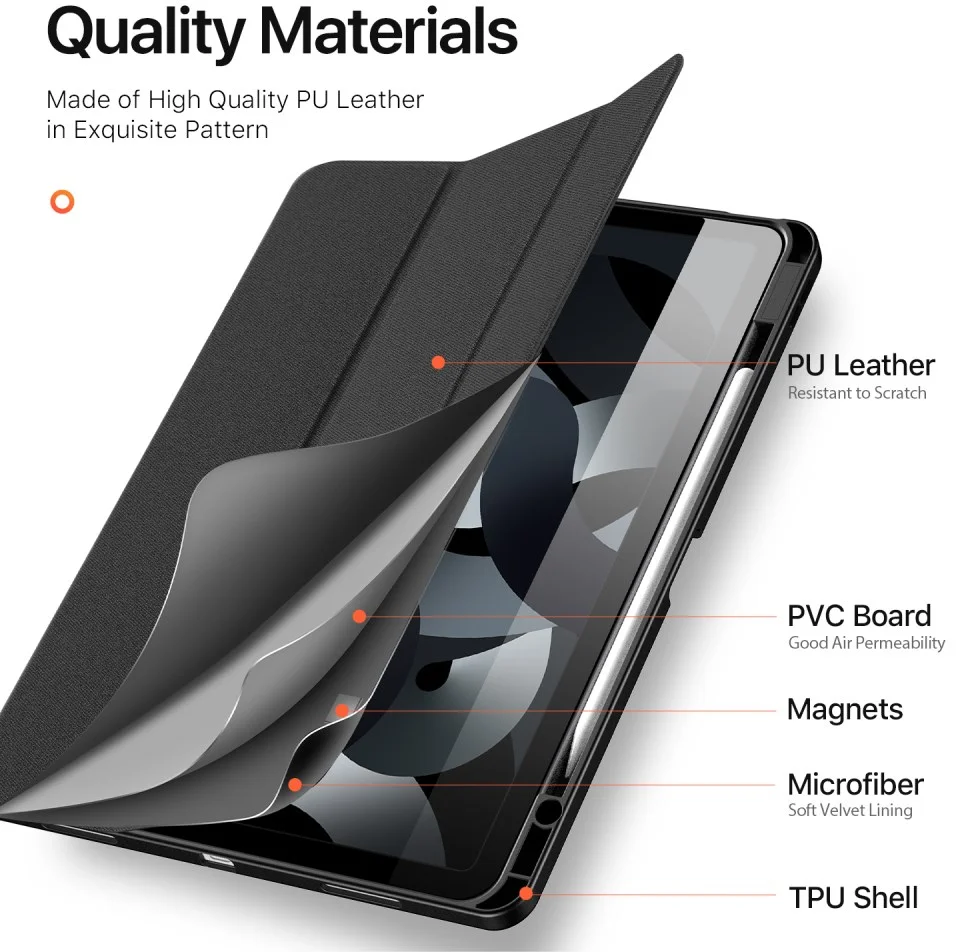 Dux Ducis Domo Apple iPad Air 13 (24/25) Hoes Tri-Fold Book Case Zwart afbeelding 9