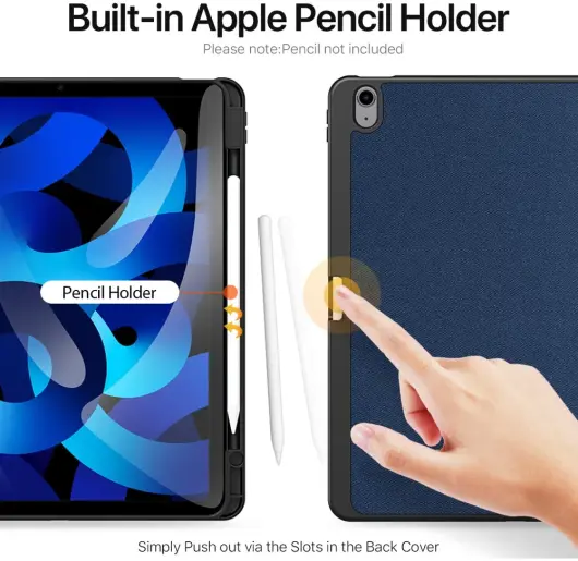 Dux Ducis Domo Apple iPad Air 13 (24/25) Hoes Tri-Fold Book Case Blauw afbeelding 5