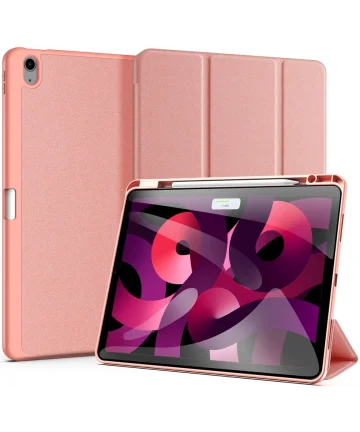 Dux Ducis Domo Apple iPad Air 13 (2024) Hoes Tri-Fold Book Case Roze Hoesjes