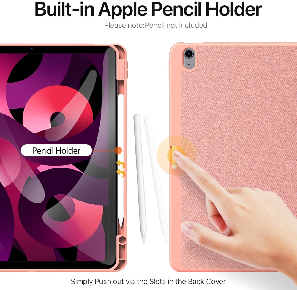 Dux Ducis Domo Apple iPad Air 13 (24/25) Hoes Tri-Fold Book Case Roze afbeelding 3