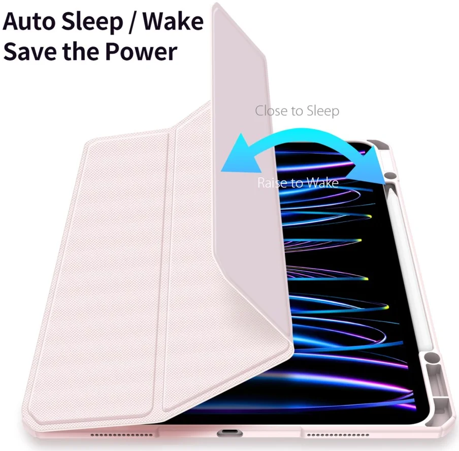 Dux Ducis Toby Apple iPad Pro 13 (2024) Hoes Tri-Fold Book Case Roze afbeelding 3