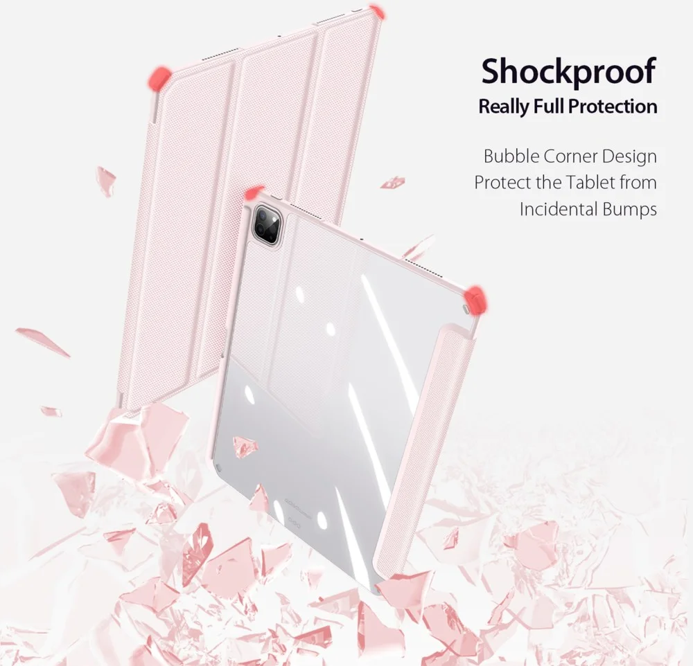 Dux Ducis Toby Apple iPad Pro 13 (2024) Hoes Tri-Fold Book Case Roze afbeelding 5