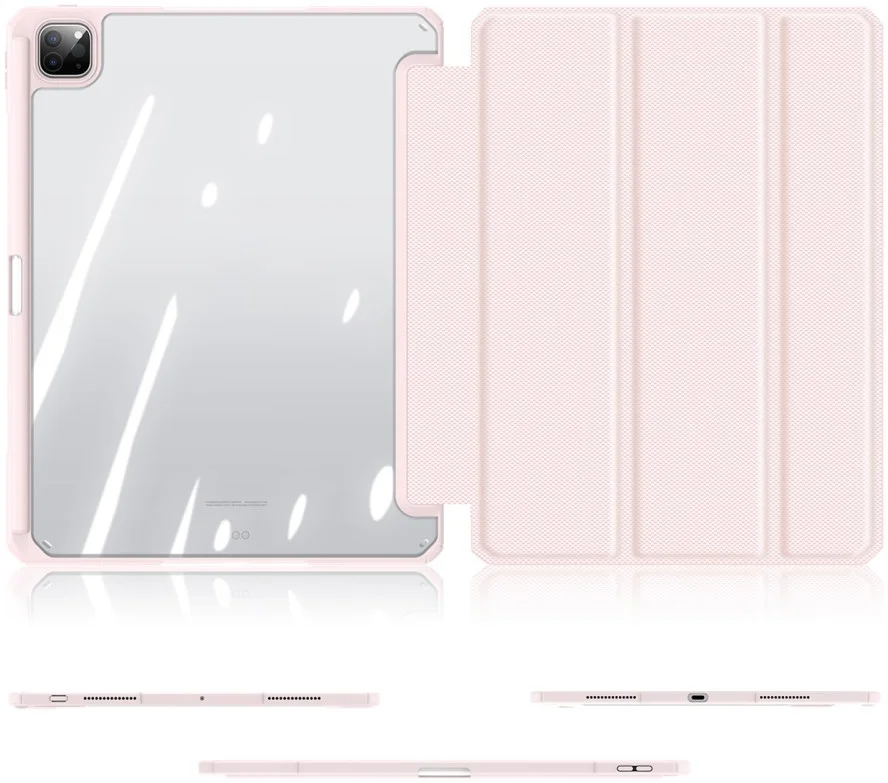 Dux Ducis Toby Apple iPad Pro 13 (2024) Hoes Tri-Fold Book Case Roze afbeelding 9