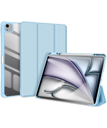 Dux Ducis Toby Apple iPad Air 13 (2024) Hoes Tri-Fold Book Case Blauw Hoesjes