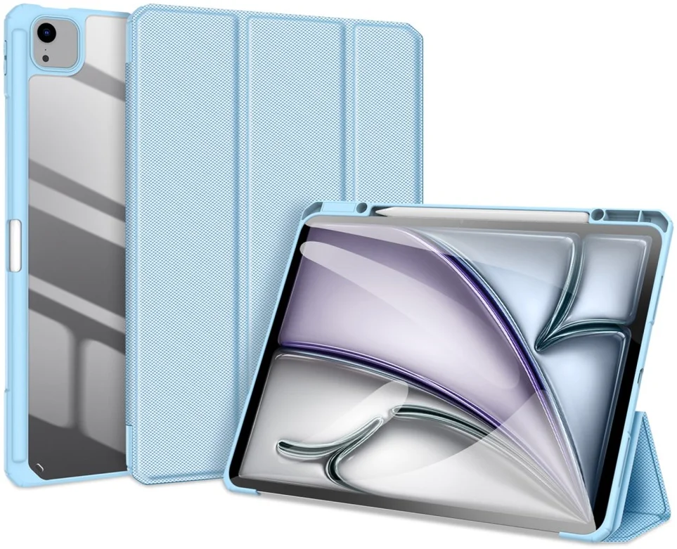 Dux Ducis Toby Apple iPad Air 13 (24/25) Hoes Tri-Fold Book Case Blauw afbeelding 1