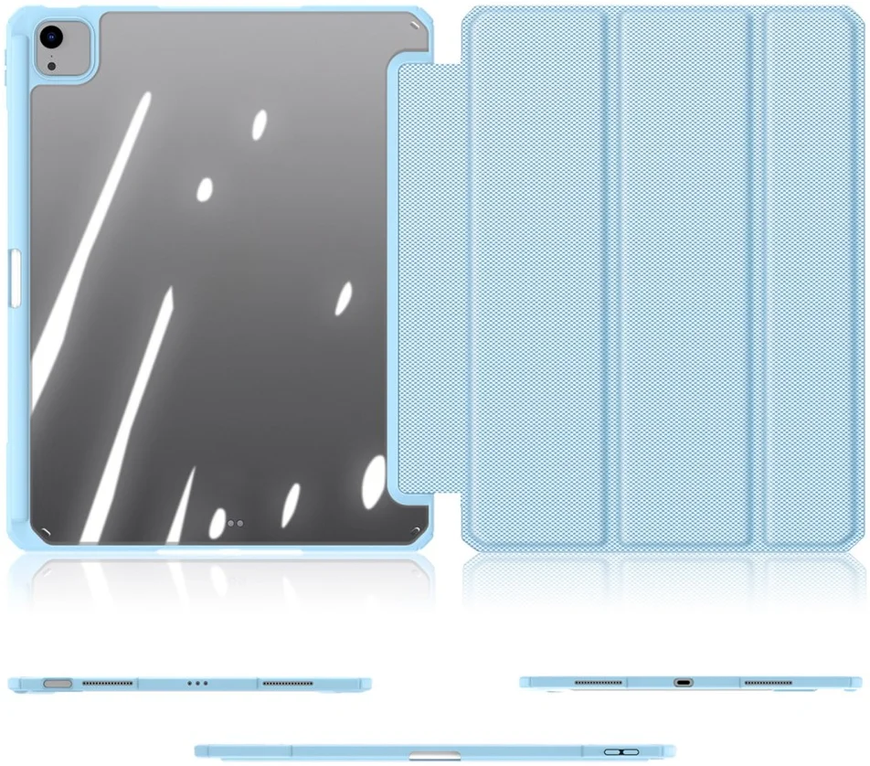 Dux Ducis Toby Apple iPad Air 13 (24/25) Hoes Tri-Fold Book Case Blauw afbeelding 5