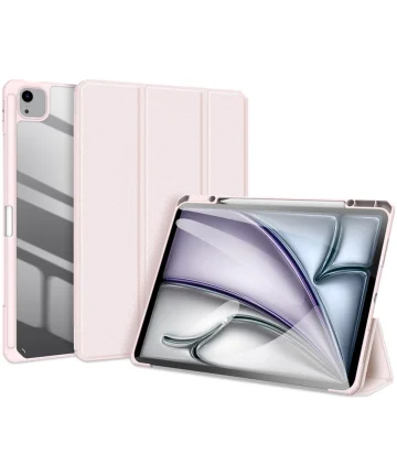 Dux Ducis Toby Apple iPad Air 13 (2024) Hoes Tri-Fold Book Case Roze Hoesjes