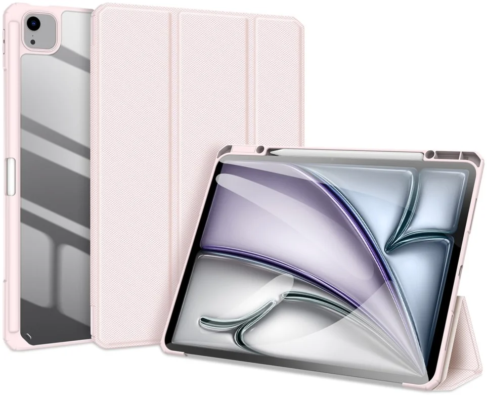 Dux Ducis Toby Apple iPad Air 13 (24/25) Hoes Tri-Fold Book Case Roze afbeelding 1