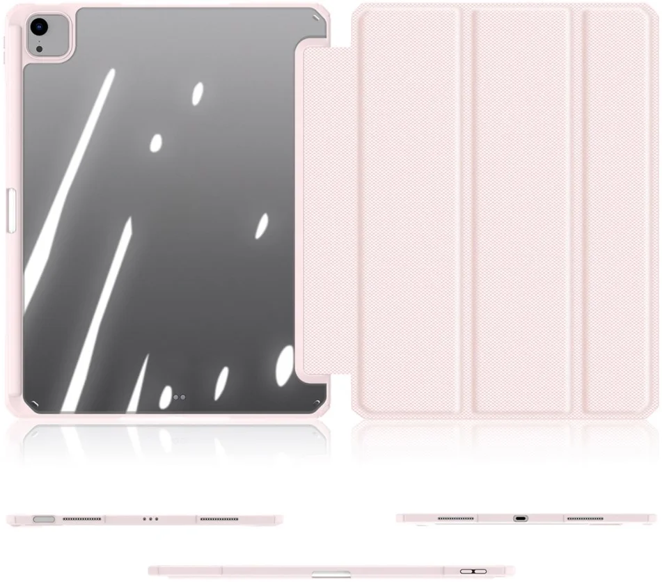 Dux Ducis Toby Apple iPad Air 13 (24/25) Hoes Tri-Fold Book Case Roze afbeelding 5