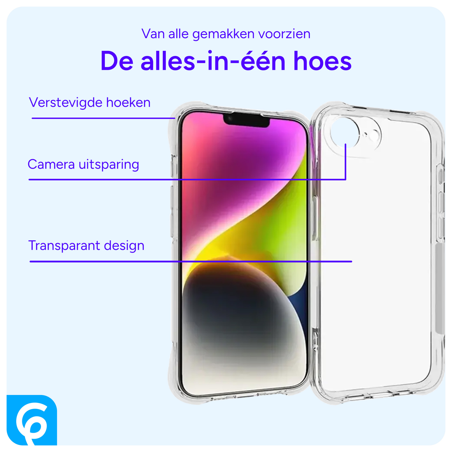 Apple iPhone 16e Hoesje Schokbestendig en Dun TPU Back Cover Transparant afbeelding 4