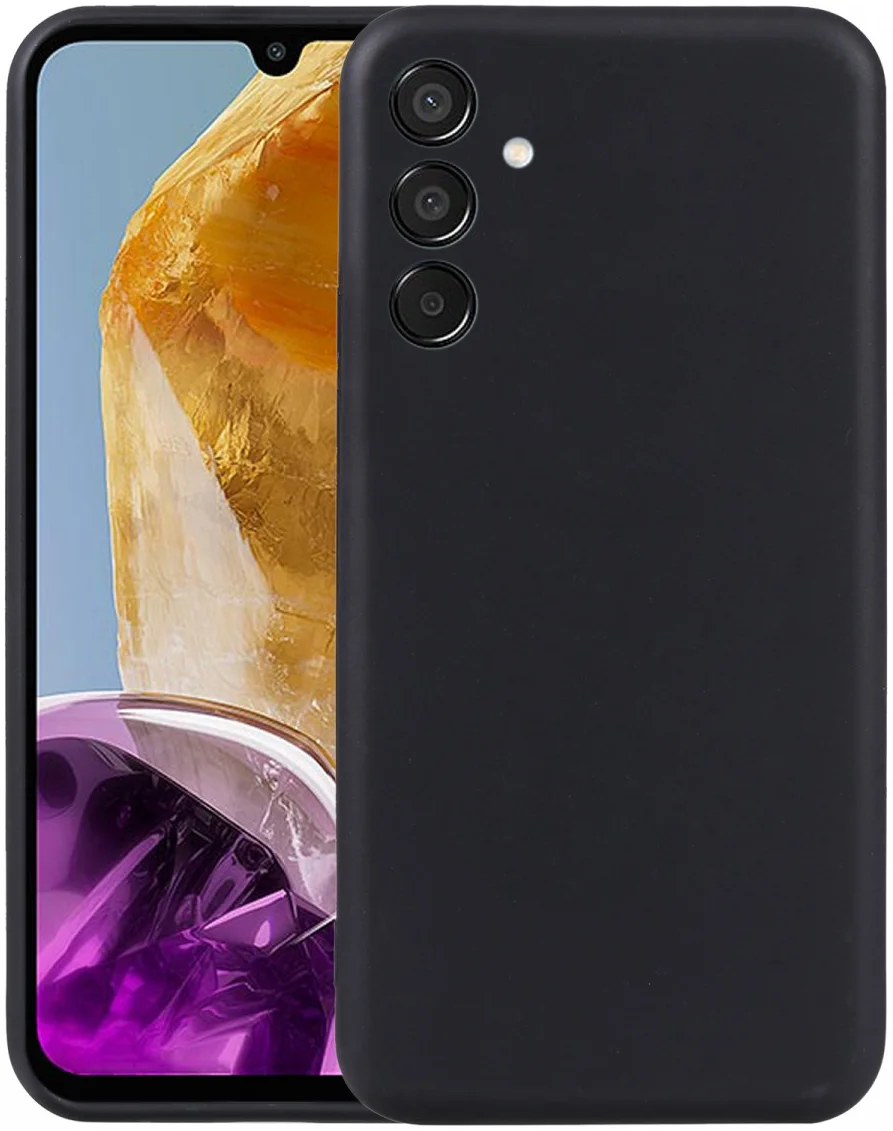 Samsung Galaxy M15 Hoesje Matte Back Cover Dun TPU Zwart afbeelding 1