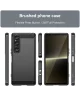 Sony Xperia 1 VI Hoesje Geborsteld TPU Flexibele Back Cover Zwart