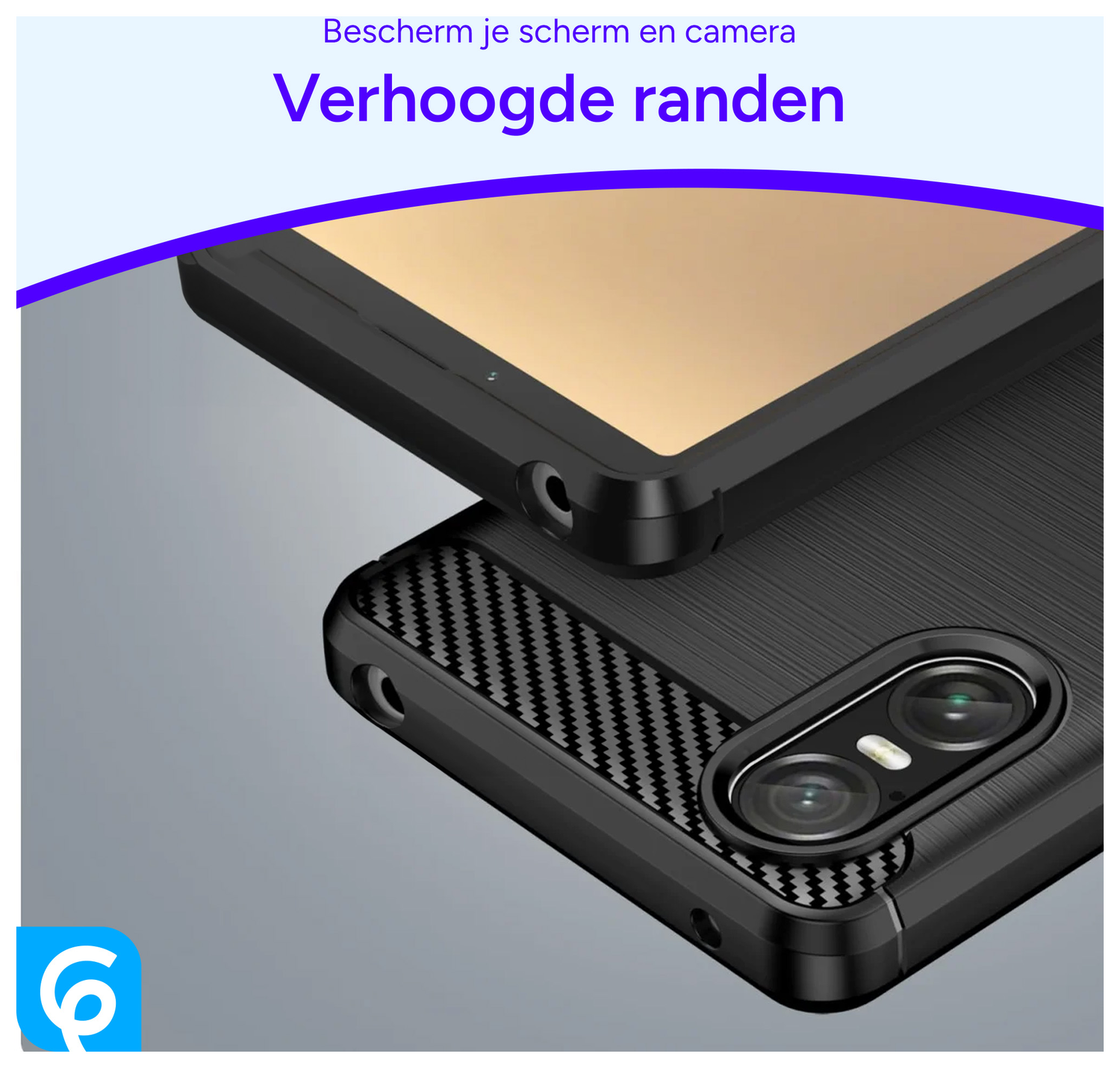 Sony Xperia 10 VI Hoesje Geborsteld TPU Flexibele Back Cover Zwart afbeelding 5