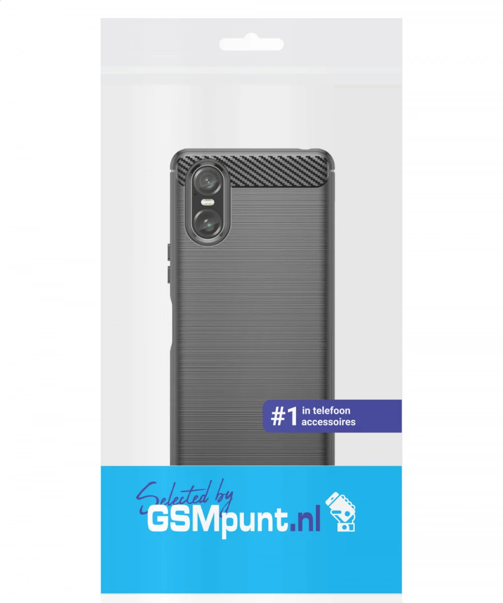 Sony Xperia 10 VI Hoesje Geborsteld TPU Flexibele Back Cover Zwart afbeelding 9