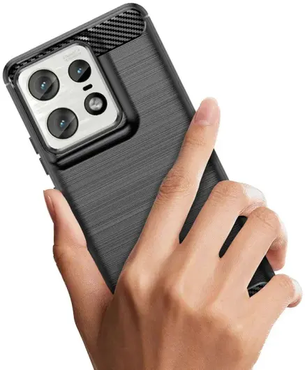 Motorola Edge 50 Pro Hoesje Geborsteld TPU Flexibele Back Cover Zwart afbeelding 9