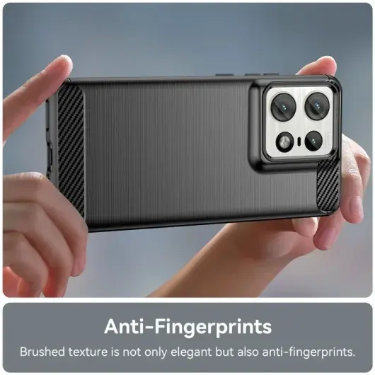 Motorola Edge 50 Pro Hoesje Geborsteld TPU Flexibele Back Cover Zwart afbeelding 5