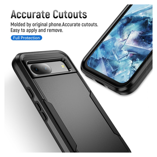 Google Pixel 8a Hoesje Schokbestendige Hardcase Back Cover Zwart afbeelding 8