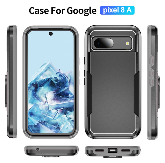 Google Pixel 8a Hoesje Schokbestendige Hardcase Back Cover Zwart afbeelding 10