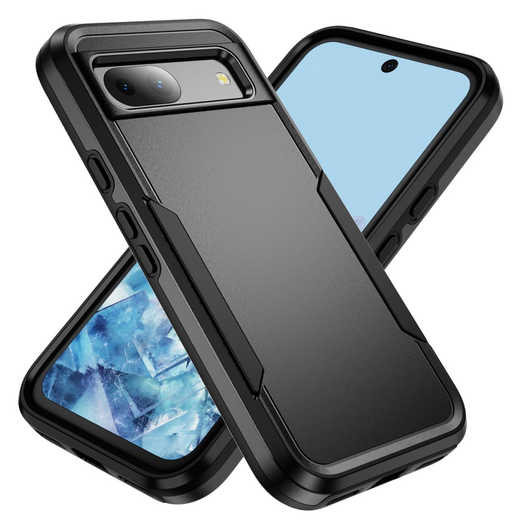 Google Pixel 8a Hoesje Schokbestendige Hardcase Back Cover Zwart afbeelding 1