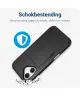 Apple iPhone 16e Hoesje met Slider Kaarthouder Back Cover Zwart