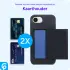 Apple iPhone 16e Hoesje met Slider Kaarthouder Back Cover Zwart afbeelding 5