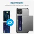 Apple iPhone 16e Hoesje met Slider Kaarthouder Back Cover Grijs afbeelding 3