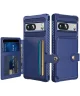 Google Pixel 8a 3 in 1 Back Cover Portemonnee Hoesje Blauw