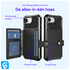 Apple iPhone 16e 3 in 1 Back Cover Portemonnee Hoesje Zwart afbeelding 3