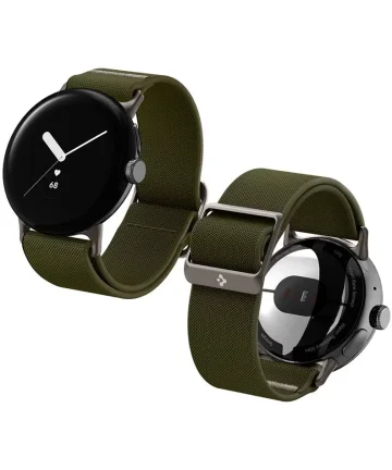 Spigen Lite Fit - Google Pixel Watch / Watch 2 Bandje - Khaki Bandjes