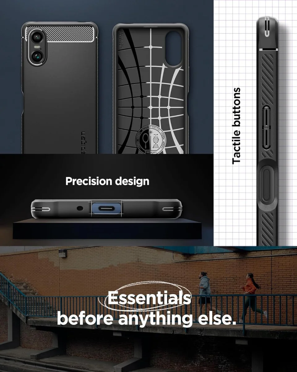 Spigen Rugged Armor Sony Xperia 10 VI Hoesje Back Cover Zwart afbeelding 7