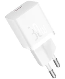 Baseus GaN5 30W Compacte Fast Charger Mini USB-C Wit