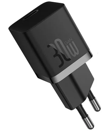Baseus GaN5 30W Compacte Fast Charger Mini USB-C Zwart Opladers
