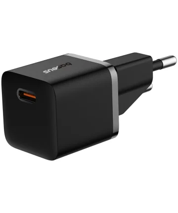 Baseus GaN5 20W Compacte Fast Charger Mini USB-C Zwart Opladers