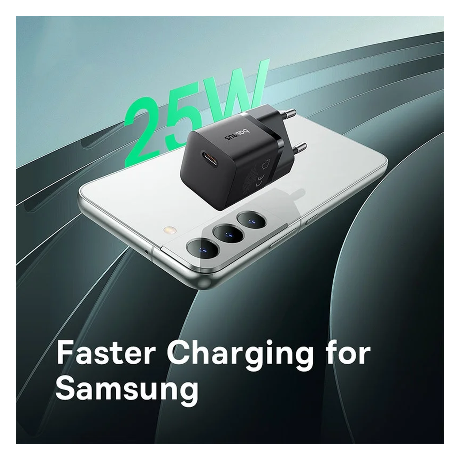 Baseus GaN5 25W Compacte Fast Charger Mini met USB-C naar USB-C Kabel 1M Zwart afbeelding 4