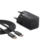Baseus GaN5 25W Compacte Fast Charger Mini met USB-C naar USB-C Kabel 1M Zwart