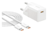 Baseus GaN5 25W Compacte Fast Charger Mini met USB-C naar USB-C Kabel 1M Wit afbeelding 1