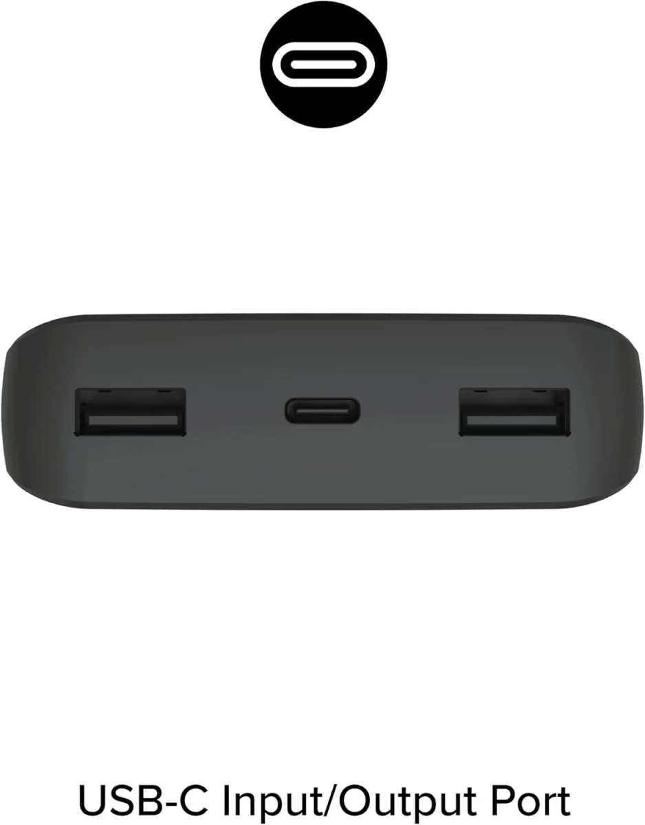 Mophie Essentials Powerstation 20.000 mAh USB-A/USB-C Powerbank Zwart afbeelding 3