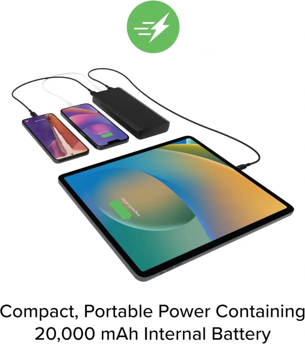 Mophie Essentials Powerstation 20.000 mAh USB-A/USB-C Powerbank Zwart afbeelding 4